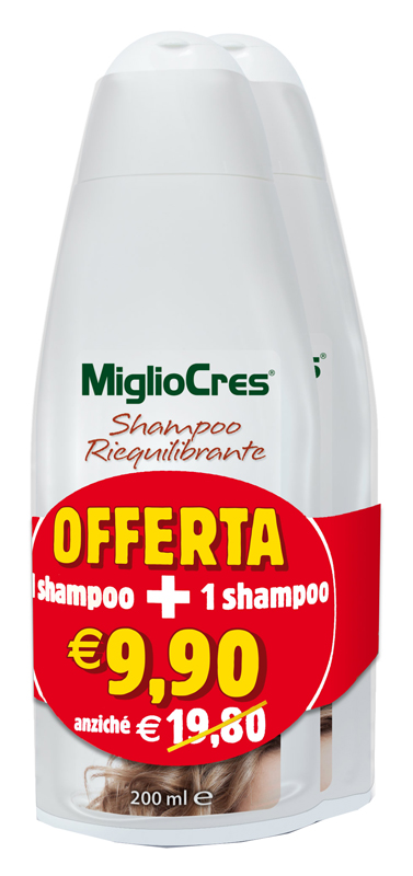 MIGLIOCRES SHAMPOO RIEQUILIBRANTE BIPACK 200 ML - pharmaluna