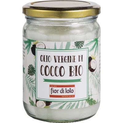 FIOR DI LOTO OLIO VERGINE DI COCCO BIO 450 ML - pharmaluna