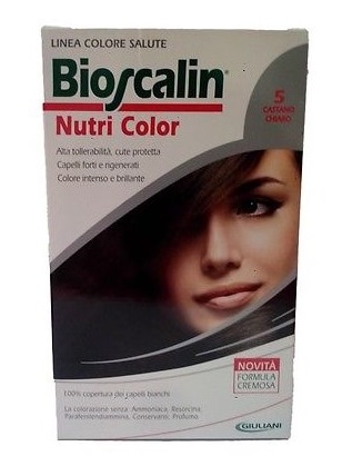 BIOSCALIN NUTRI COLOR 5 CASTANO CHIARO SINCROB 124 ML - pharmaluna