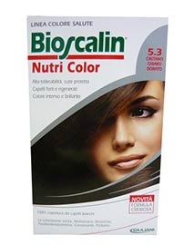 BIOSCALIN NUTRI COLOR 5,3 CASTANO CHIARO DORATO SINCROB 124 ML - pharmaluna