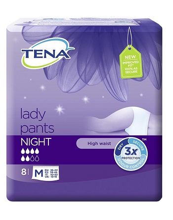 MUTANDINA ASSORBENTE TENA LADY PANTS NIGHT MEDIUM 8 PEZZI - pharmaluna