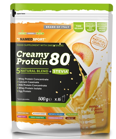 namedsport CREAMY PROTEIN MANGO PEACH 500 G - pharmaluna