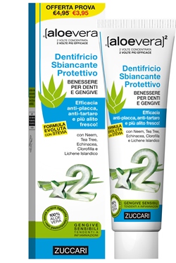 ALOEVERA2 DENTIFRICIO SBIANCANTE PROTETTIVO CON STEVIA 100 ML - pharmaluna