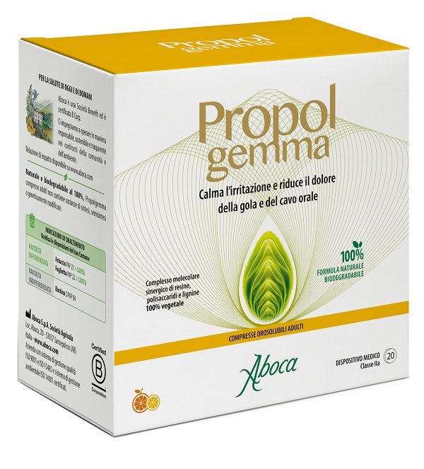 PROPOLGEMMA 20 COMPRESSE OROSOLUBILI ADULTI 1,50 G - pharmaluna