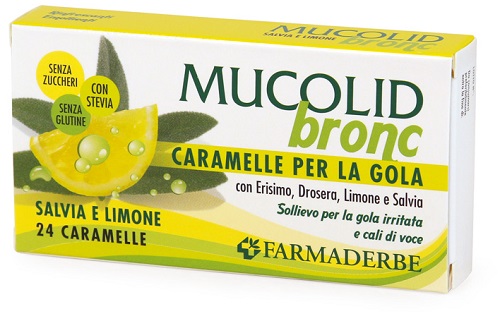 MUCOLID BRONC SALVIA & LIMONE 24 CARAMELLE - pharmaluna