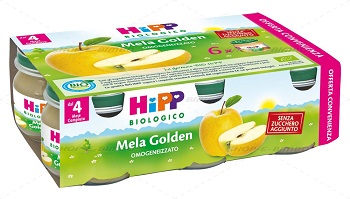 HIPP BIO OMOGENEIZZATO MELA GOLDEN 6X80 G - pharmaluna