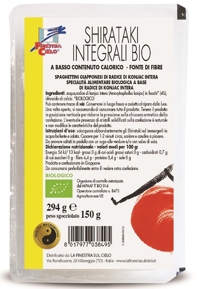 SHIRATAKI INTEGRALI BIO 150 G - pharmaluna