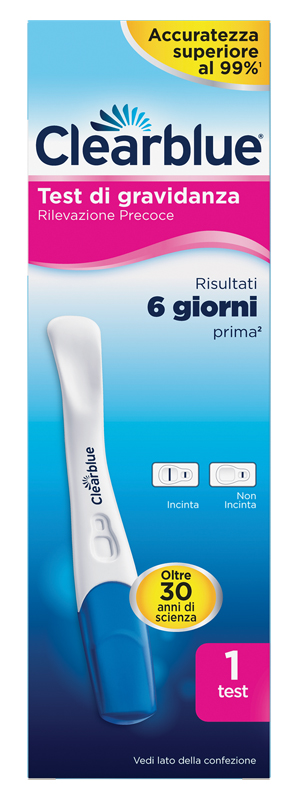 TEST DI GRAVIDANZA CLEARBLUE RILEVAZIONE PRECOCE 1 PEZZO - pharmaluna