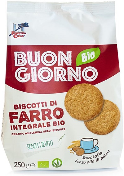 BUONGIORNOBIO BISCOTTI DI FARRO INTEGRALE SENZA LIEVITO - pharmaluna