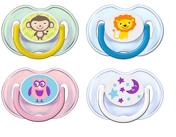 SUCCHIETTO SCIMMIETTA E CIVETTA 0-6 MESI 2 PEZZI - pharmaluna