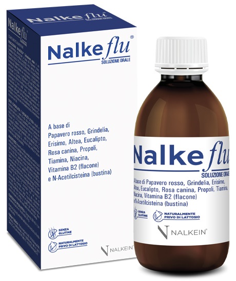 NALKEFLU SOLUZIONE ORALE 200 ML + 1  BUSTINA DA 2,5 G - pharmaluna