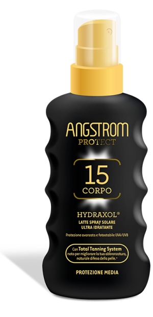 ANGSTROM PROTECT HYDRAXOL LATTE SPRAY SOLARE PROTEZIONE 15 175 ML - pharmaluna