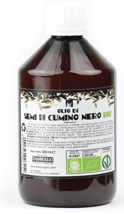 OLIO DI SEMI DI CUMINO NERO BIO 500 ML - pharmaluna