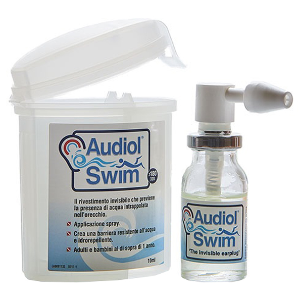 AUDIOLSWIM SOLUZIONE RIVESTIMENTO CANALE UDITIVO COME BARRIERA IDROREPELLENTE - pharmaluna