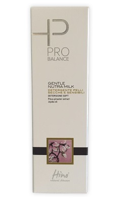 HINO NATURAL SKINCARE PRO BALANCE GENTLE NUTRA MILK DETERGENTE PELLI SECCHE E SENSIBILI 200 ML - pharmaluna