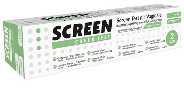 TEST RAPIDO CHE MISURA IL LIVELLO DEL PH VAGINALE 2 PEZZI SCREEN CHECK TEST PH VAGINALE - pharmaluna