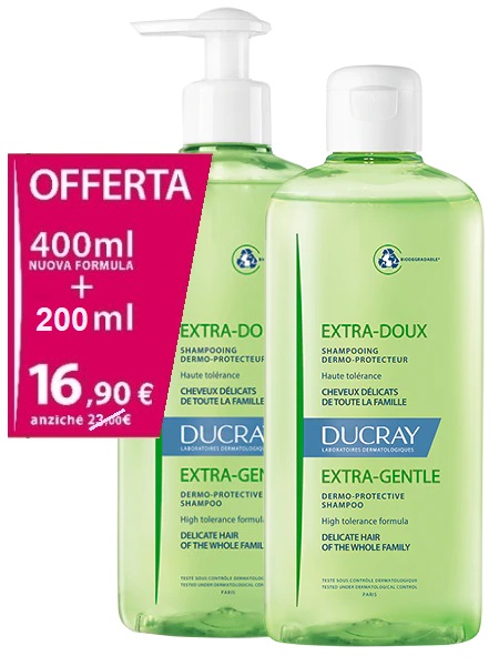EXTRA DELICATO SHAMPOO DERMOPROTETTIVO 400 ML + 200 ML BIPACK - pharmaluna