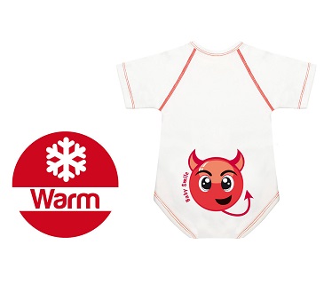 BODY 0 36 M CALDO COTONE WARM BABY SMILE DIAVOLETTO - pharmaluna