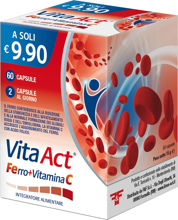 VITA ACT FERRO + VITAMINA C 60 CAPSULE - pharmaluna
