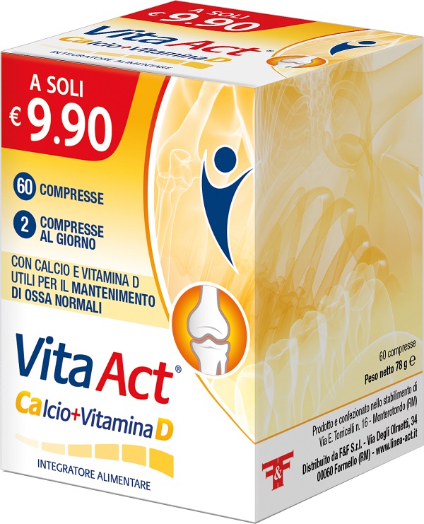 VITA ACT CALCIO + VITAMINA D 60 COMPRESSE - pharmaluna