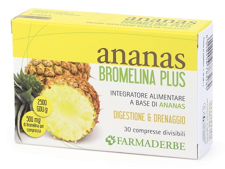 ANANAS BROMELINA PLUS 30 COMPRESSE - pharmaluna