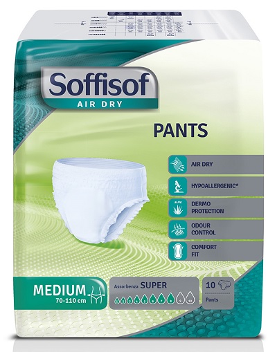 SOFFISOF AIR DRY PULL UP PANTS M EXTRA 10 PEZZI - pharmaluna