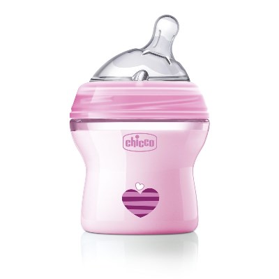 CHICCO BIBERON NATFEEL 0M+ 150 ML GIRL - pharmaluna