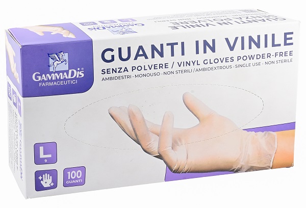GUANTI VINILE SENZA POLVERE LARGE 100 PEZZI - pharmaluna