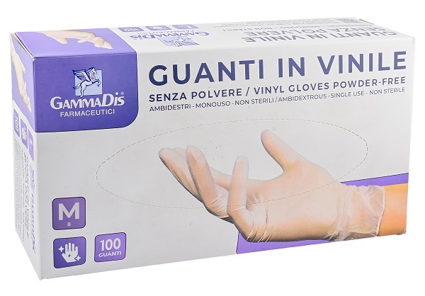 GUANTI VINILE SENZA POLVERE MEDIUM 100 PEZZI - pharmaluna