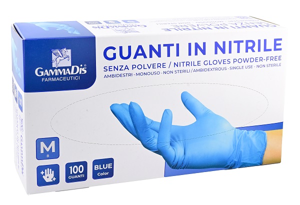 GUANTI NITRILE SENZA POLVERE MEDIUM 100 PEZZI - pharmaluna