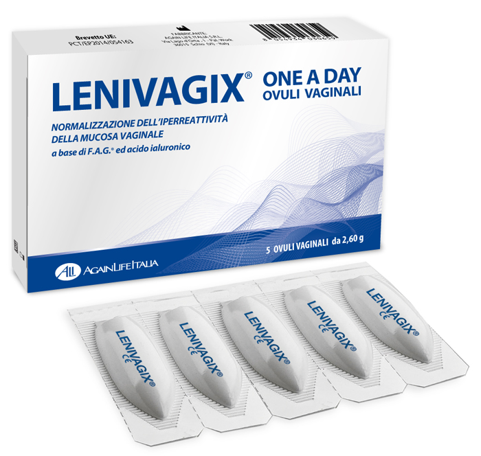 LENIVAGIX ONE A DAY 5 OVULI VAGINALI - pharmaluna