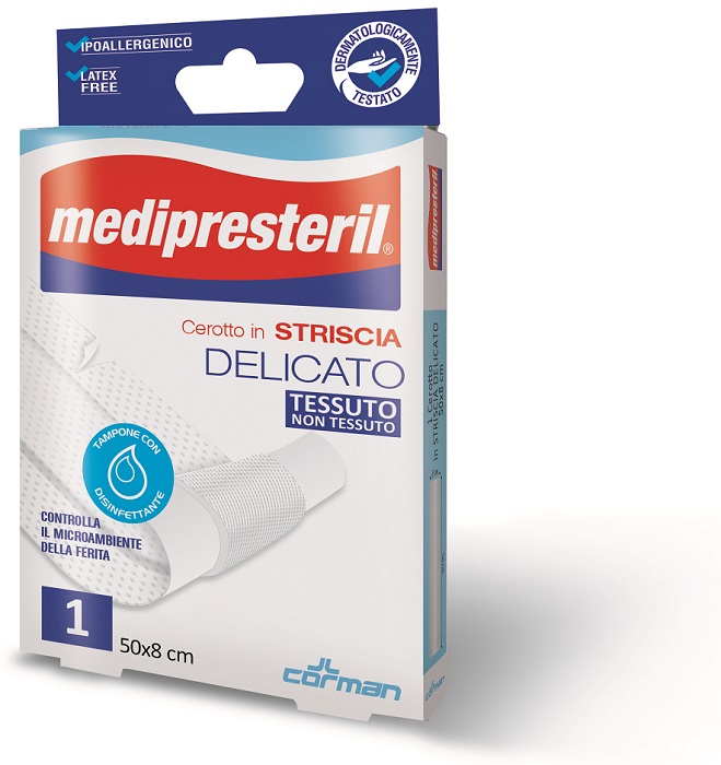 MEDIPRESTERIL CEROTTO ESTENSIBILE 1 STRISCIA 50 X 8 CM - pharmaluna