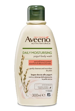 AVEENO BAGNO DOCCIA YOGURT ALBICOCCA & MIELE 300 ML - pharmaluna