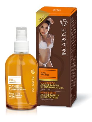 INCAROSE MAXI BRONZE OLIO SECCO ACCELERATORE DI ABBRONZATURA 125 ML - pharmaluna