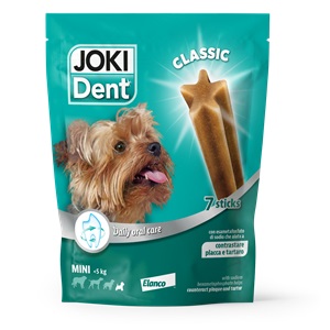 JOKI PLUS DENT STARBAR SACCHETTO 98 G PER CANI DI TAGLIA EXTRASMALL FINO A 5 KG - pharmaluna