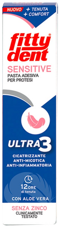 FITTYDENT SENSITIVE PASTA ADESIVA CON ALOE VERA 40 G - pharmaluna