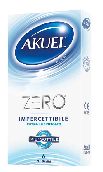 PROFILATTICO AKUEL ZERO EXTRALUBRIFICATO BOX DA 6 PEZZI - pharmaluna