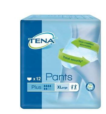 PANNOLONE PULL UP TENA PANTS PLUS TAGLIA EXTRA LARGE 12 PEZZI - pharmaluna