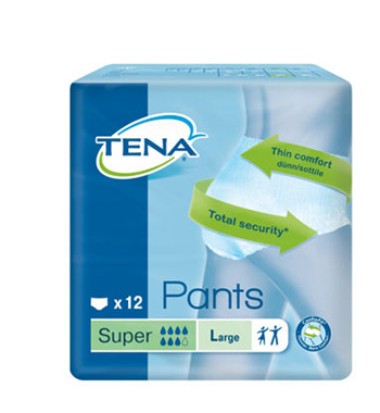 PANNOLONE PULL UP TENA PANTS SUPER TAGLIA LARGE 12 PEZZI - pharmaluna