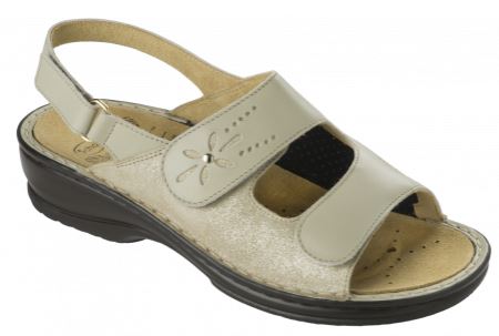 VITALBA B/S LEATHER + ELASTICATED WOMENS LIGHT BEIGE 35 COLLEZIONE SS17 1 PAIO - pharmaluna