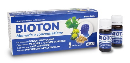 BIOTON ELEUTEROCOCCO MEMORIA CONCENTRAZIONE 14 FLACONCINI - pharmaluna