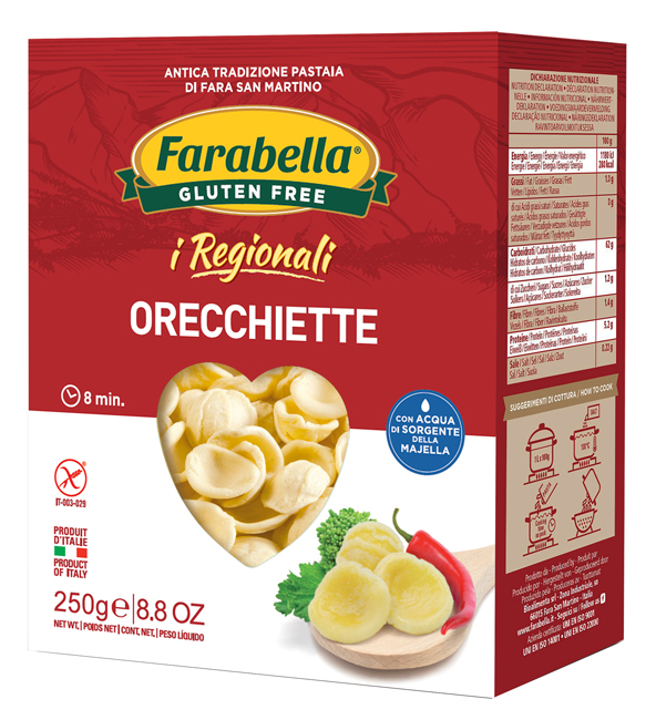FARABELLA ORECCHIETTE I REGIONALI PASTA FRESCA STABILIZZATA 250 G - pharmaluna