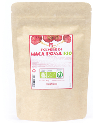 MACA ROSSA POLVERE BIO 200 G - pharmaluna