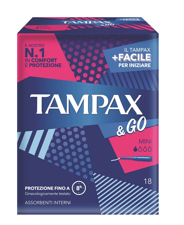 TAMPAX & GO MINI 18 PEZZI - pharmaluna