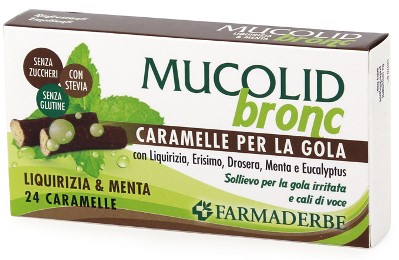 MUCOLID BRONC MENTA LIQUIRIZIA CARAMELLE 70 G - pharmaluna