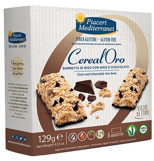 PIACERI MEDITERRANEI BARRETTA DI RISO CON MAIS E CIOCCOLATO 129 G - pharmaluna