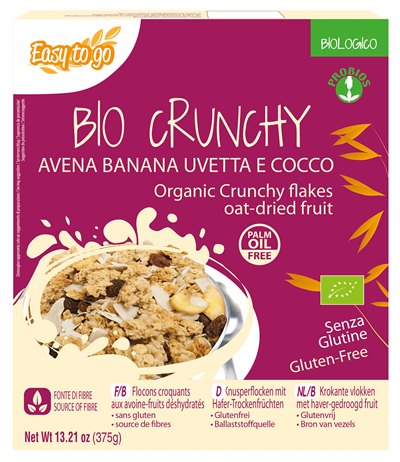 EASY TO GO BIO CRUNCHY AVENA BANANA UVETTA E COCCO 375 G - pharmaluna