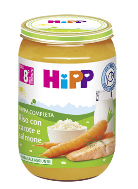 HIPP PAPPA PRONTA RISO CAROTE SALMONE 220 G - pharmaluna