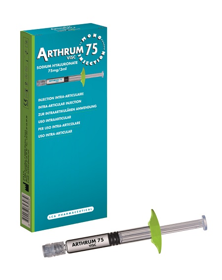 SIRINGA INTRA-ARTICOLARE ARTHRUM VISC 75 MONO INJECTION ACIDO IALURONICO 3 ML - pharmaluna