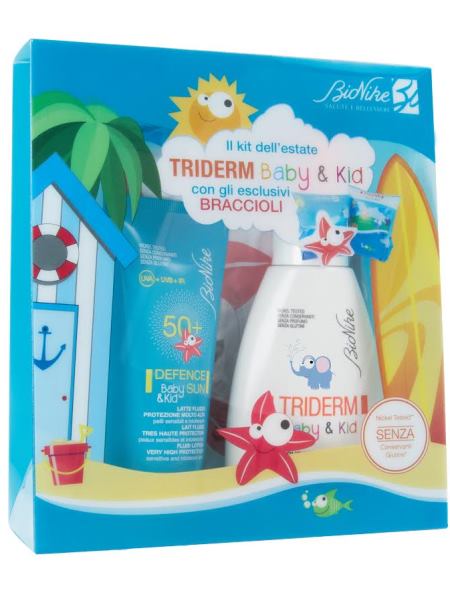 DEFENCE SUN 50+ + TRIDERM ACQUA MICELLARE + COPPIA DI BRACCIOLI - pharmaluna